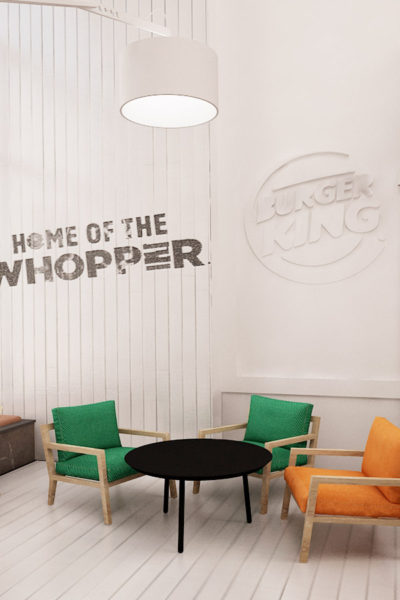 Koncept sieci restauracji Burger King