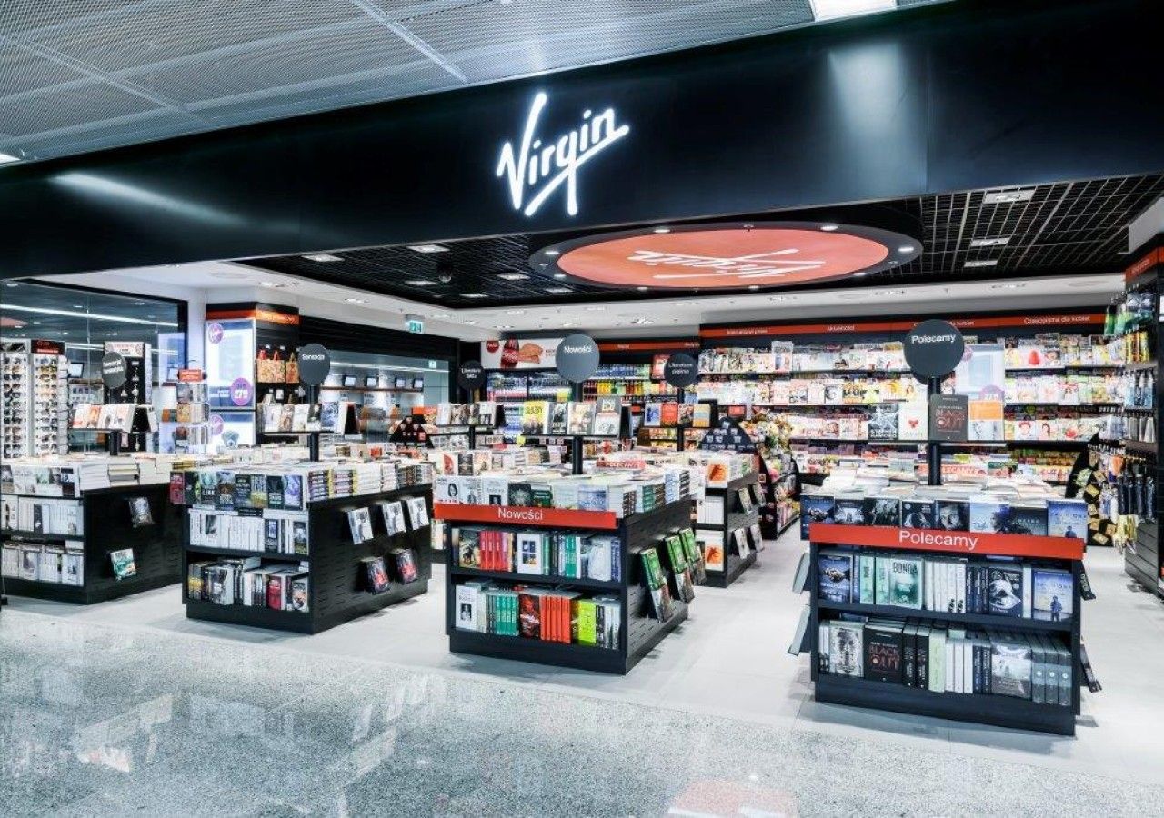 VIRGIN on Warsaw Airport – design of Virgin store in Europe